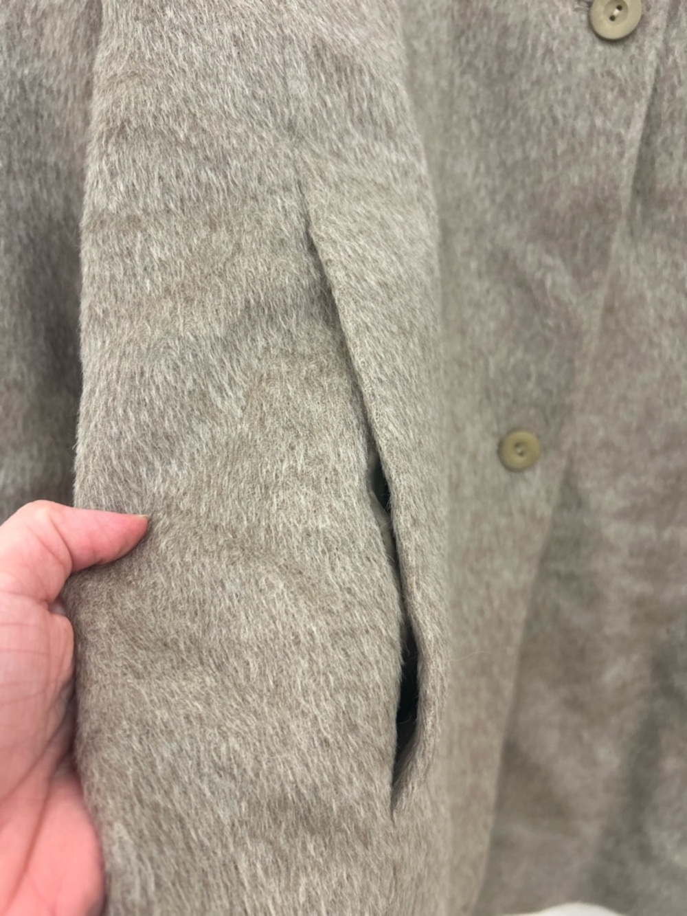 Eileen Fisher sheared suri alpaca notched collar car coat XL minimalist luxury - Picture 4 of 8